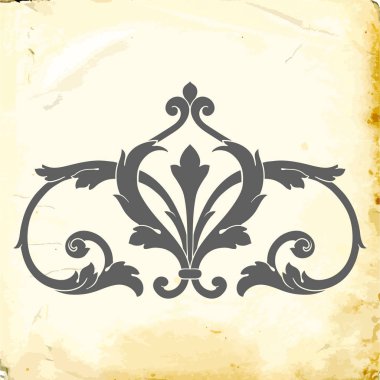 Tasarım için vintage elementlerin vektör barok 'u. 