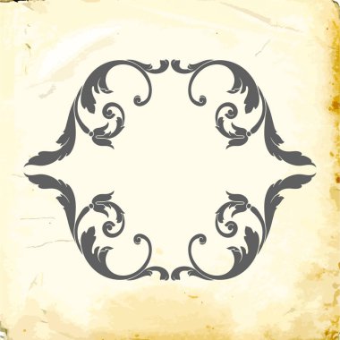 Tasarım için vintage elementlerin vektör barok 'u. 