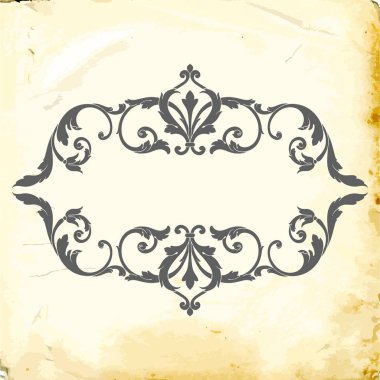 Tasarım için vintage elementlerin vektör barok 'u. 