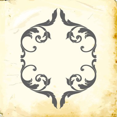 Tasarım için vintage elementlerin vektör barok 'u. 