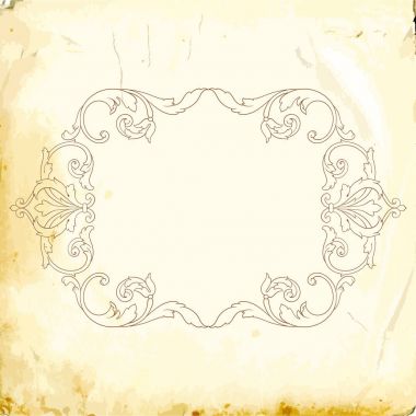 Tasarım için vintage elementlerin vektör barok 'u. 