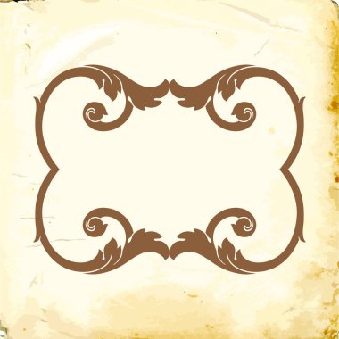 Tasarım için vintage elementlerin vektör barok 'u. 