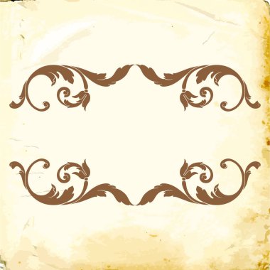 Tasarım için vintage elementlerin vektör barok 'u. 