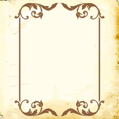 Tasarım için vintage elementlerin vektör barok 'u. 