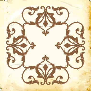 Tasarım için vintage elementlerin vektör barok 'u. 