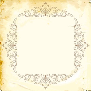 Tasarım için vintage elementlerin vektör barok 'u. 