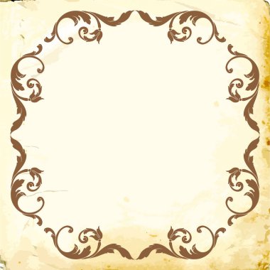 Tasarım için vintage elementlerin vektör barok 'u. 