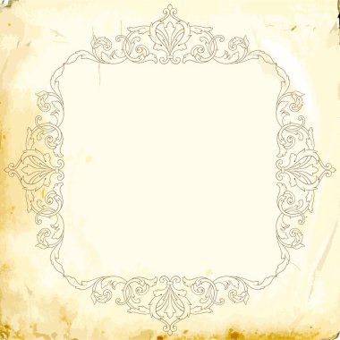Tasarım için vintage elementlerin vektör barok 'u. 