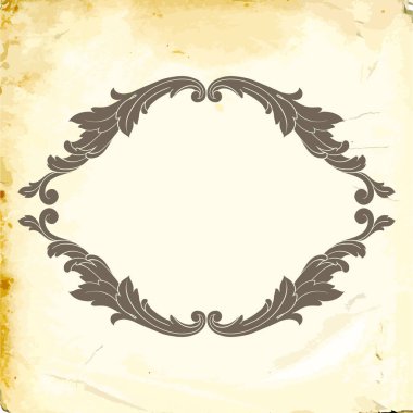 Tasarım için vintage elementlerin vektör barok 'u. 