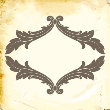 Tasarım için vintage elementlerin vektör barok 'u. 