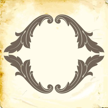 Tasarım için vintage elementlerin vektör barok 'u. 