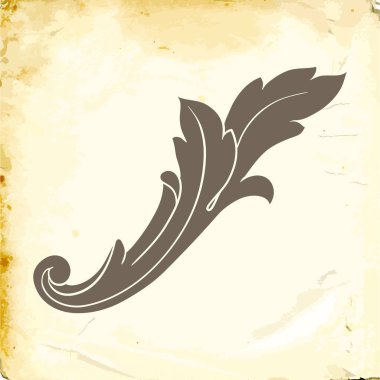 Tasarım için vintage elementlerin vektör barok 'u. 