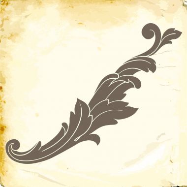 Tasarım için vintage elementlerin vektör barok 'u. 