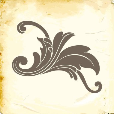 Tasarım için vintage elementlerin vektör barok 'u. 