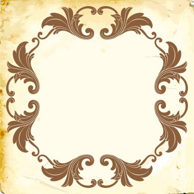 Tasarım için vintage elementlerin vektör barok 'u. 