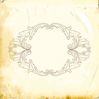 Tasarım için vintage elementlerin vektör barok 'u. 