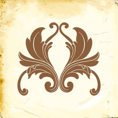 Tasarım için vintage elementlerin vektör barok 'u. 