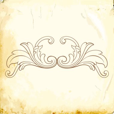 Tasarım için vintage elementlerin vektör barok 'u. 