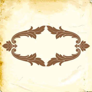 Tasarım için vintage elementlerin vektör barok 'u. 