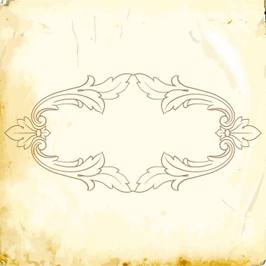 Tasarım için vintage elementlerin vektör barok 'u. 