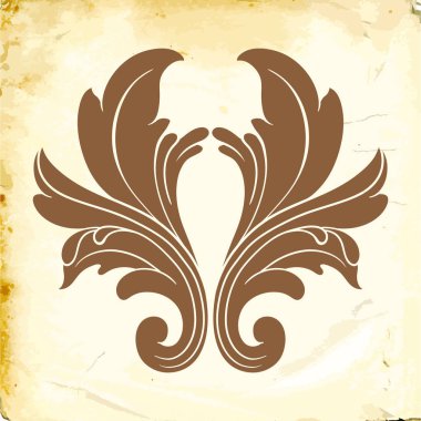 Tasarım için vintage elementlerin vektör barok 'u. 