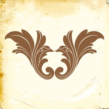 Tasarım için vintage elementlerin vektör barok 'u. 