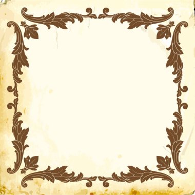 Tasarım için vintage elementlerin vektör barok 'u. 