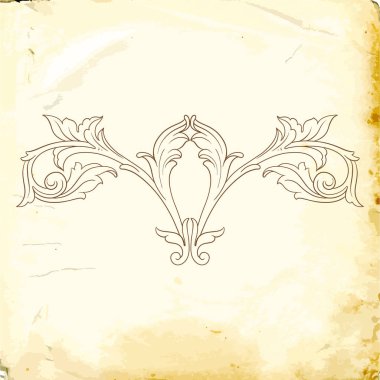 Tasarım için vintage elementlerin vektör barok 'u. 