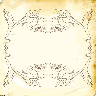 Tasarım için vintage elementlerin vektör barok 'u. 