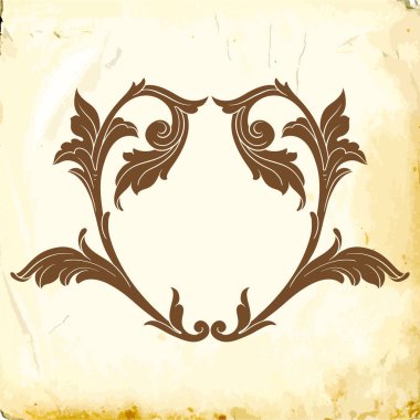 Tasarım için vintage elementlerin vektör barok 'u. 