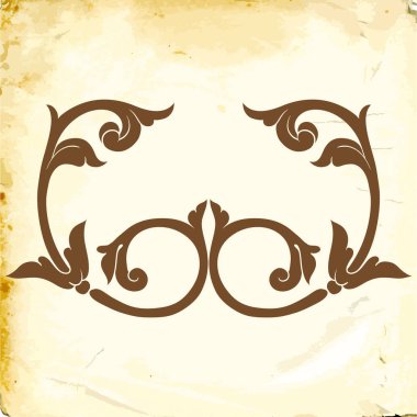 Tasarım için vintage elementlerin vektör barok 'u. 