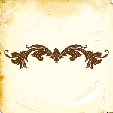 Tasarım için vintage elementlerin vektör barok 'u. 