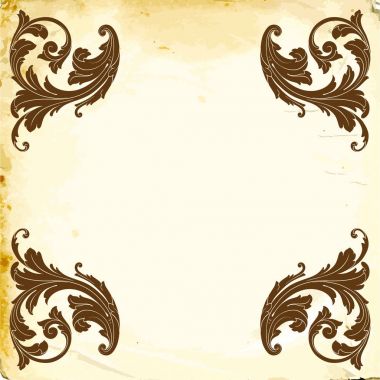 Tasarım için vintage elementlerin vektör barok 'u. 