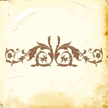 Tasarım için vintage elementlerin vektör barok 'u. 