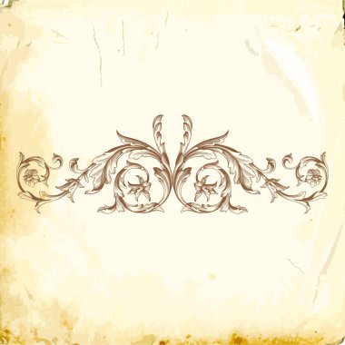 Tasarım için vintage elementlerin vektör barok 'u. 