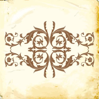 Tasarım için vintage elementlerin vektör barok 'u. 