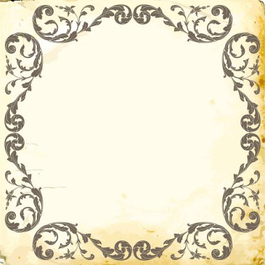 Tasarım için vintage elementlerin vektör barok 'u. 