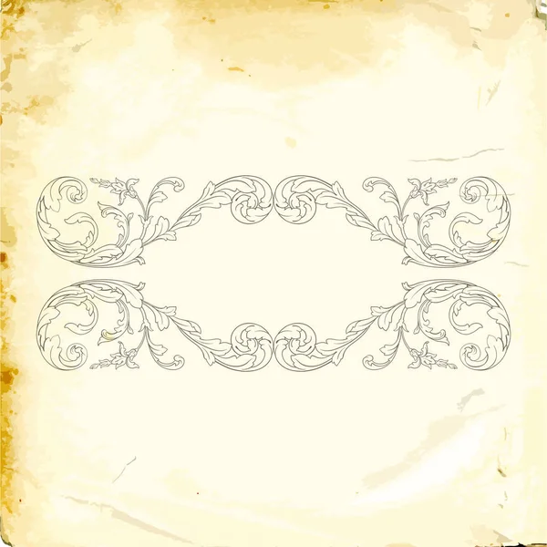 Tasarım için vintage elementlerin vektör barok 'u. 