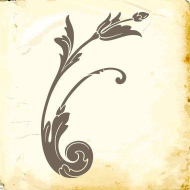 Tasarım için vintage elementlerin vektör barok 'u. 