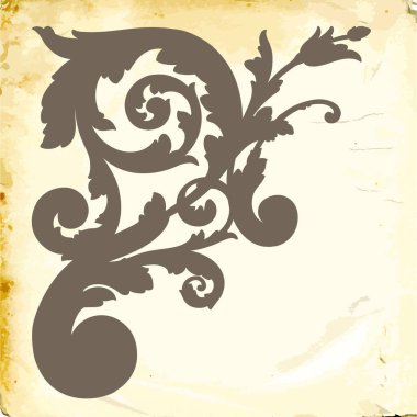 Tasarım için vintage elementlerin vektör barok 'u. 