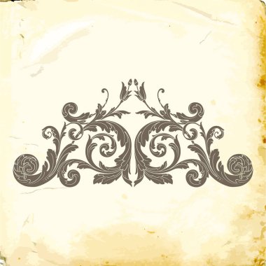 Tasarım için vintage elementlerin vektör barok 'u. 