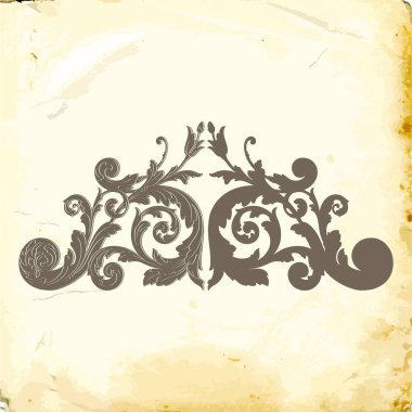 Tasarım için vintage elementlerin vektör barok 'u. 