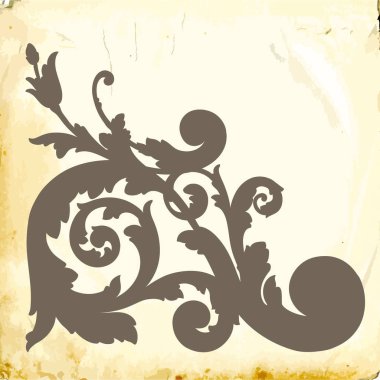 Tasarım için vintage elementlerin vektör barok 'u. 