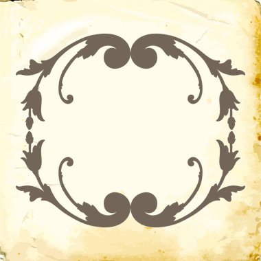 Tasarım için vintage elementlerin vektör barok 'u. 