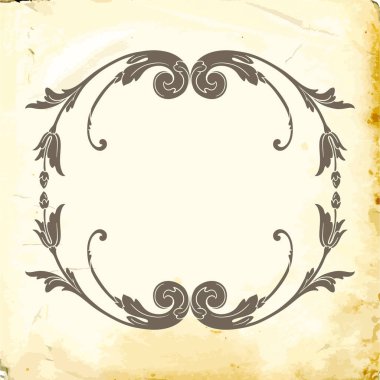 Tasarım için vintage elementlerin vektör barok 'u. 