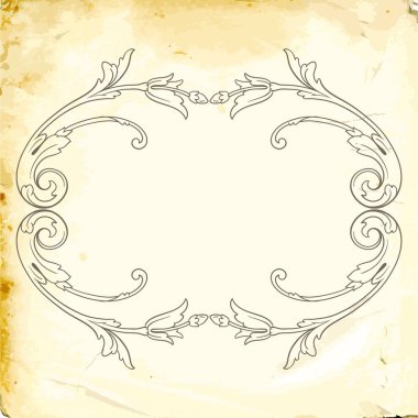 Tasarım için vintage elementlerin vektör barok 'u. 