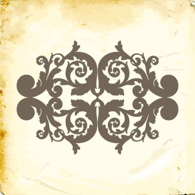 Tasarım için vintage elementlerin vektör barok 'u. 