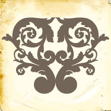 Tasarım için vintage elementlerin vektör barok 'u. 