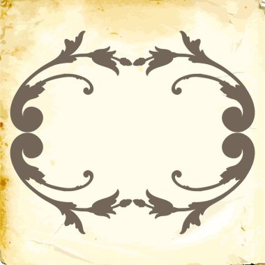 Tasarım için vintage elementlerin vektör barok 'u. 