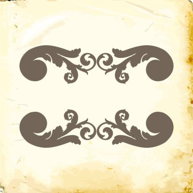 Tasarım için vintage elementlerin vektör barok 'u. 